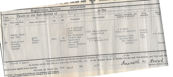 Death Certificate - Click to open